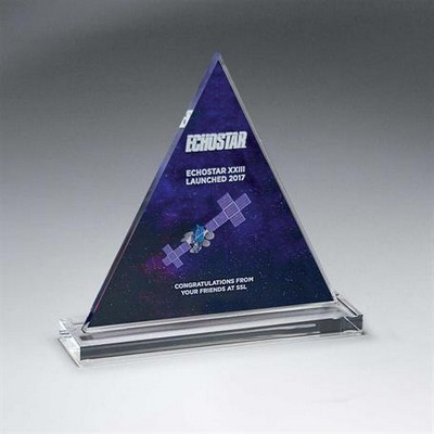 Clear Acrylic Triangle on Clear Base