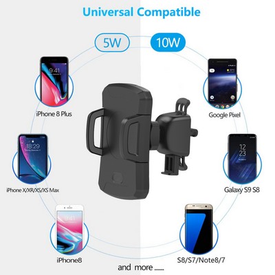 Auto Clamping Wireless Car Charger Mount Smart Wireless Car Mounted Charger