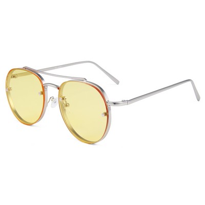 Sunglasses - Yellow Lenses - Silver Frames