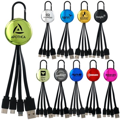 Metallic Easy Clip 3 In 1 Charging Cable