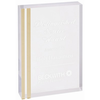 Rectangle Acrylic Award with Gold Edge (6" x 8")