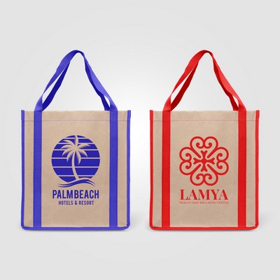 Vancouver - Kraft + Non-Woven Tote Bag with RPET - Silkscreen