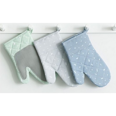 Heat Resistant Oven Mitts with Kitchen Towels Soft Cotton Lining