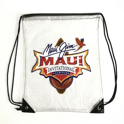 Full Color Clear Drawstring Backpack
