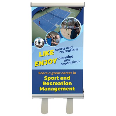 Econo Table Top Retractable Banner - 15" Full Color