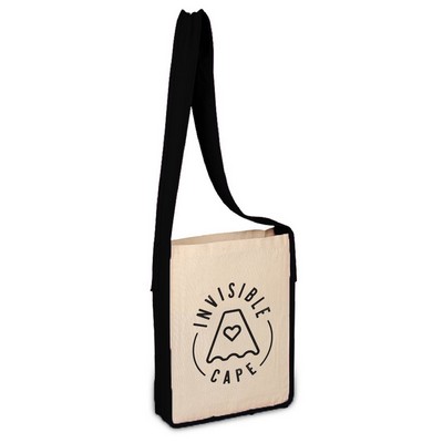 Natural Canvas Sling Bag - 12" x 15" x 3"