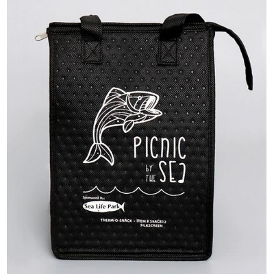 Insulated Non-Woven Lunch Tote w/Zipper Closure