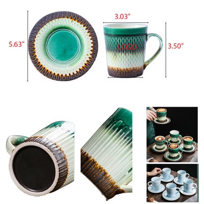 Ceramic Cup With Saucer Mugs Espresso Latte Cup For Coffee Drinks Cafe Mocha Tea H