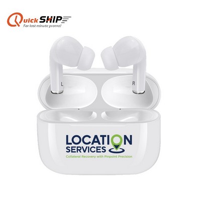 Custom imprinted Zuma Waterproof Wireless Earbuds-Wireless Charging TWS