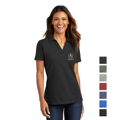 Port Authority Women's C-FREE Cotton Blend Pique Embroidered Polo