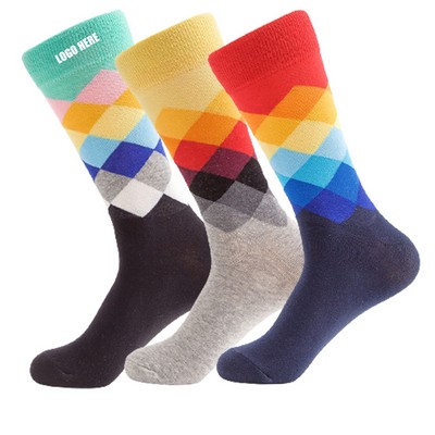Gradient Colorful Cotton Crew Sock for Adults