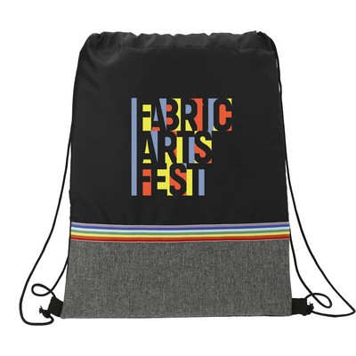 Rainbow rPET Drawstring Bag