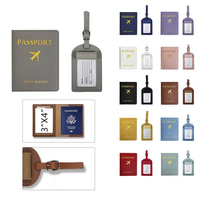 Leather Passport Holder Set