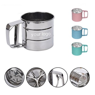 Mesh Crank Flour Sifter
