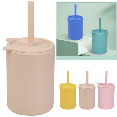 5.2 x 3.2 x 2.5 Inches Silicone Drinking Cups with Lid for Kids