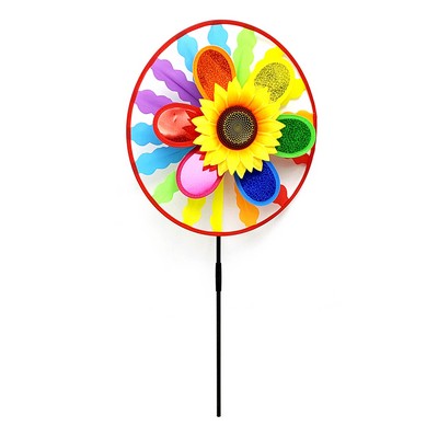 Turntable Laser Sunflower Pinwheel