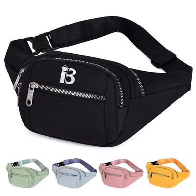 Oxford Large Fanny Pack Running Belt Waist Bag for trip