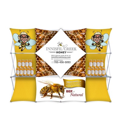 Fabric Panel Wall Banner 8'X10', 8 Panels , 2 Shelves