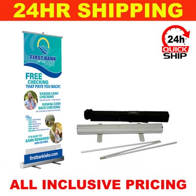 - Advantage Retractable 34" Full Color Banner