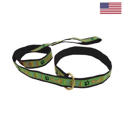 1" X 72" Woven Slip Leash w/ Gold-Colored D-Ring - "Elite" Weave