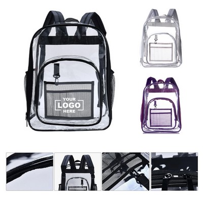 Security Clear PVC Backpack Transparent School Bag