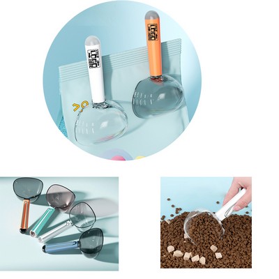 Clear Pet Food Spoon With Clip