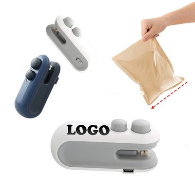 2 In 1 Mini Bag Sealer With Blade And Magnetic Back Design