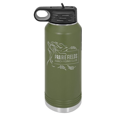 Polar Camel 32oz Olive Green Stainless Steel Water Bottle