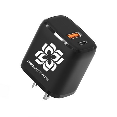 18W PD USB Charger Rectangular Adapter