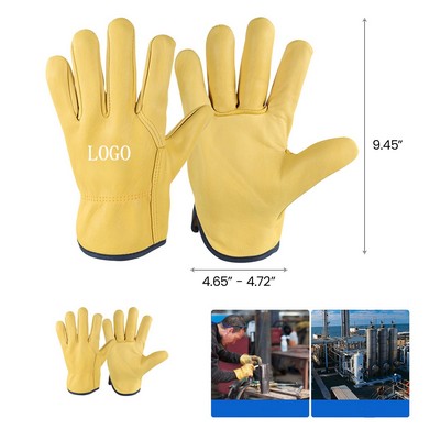 Yellow Sheepskin Welding Gloves