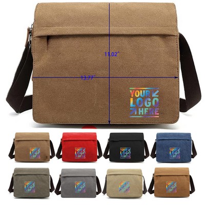 Canvas Messenger Cross Body Shoulder Bag