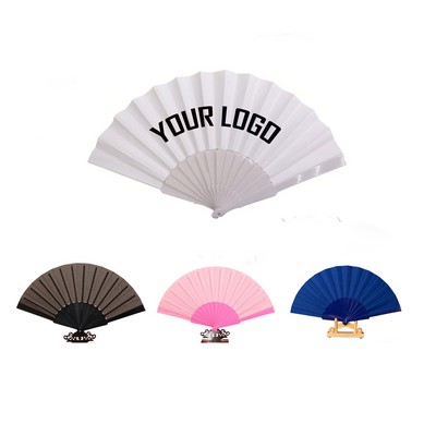 Plastic folding fan