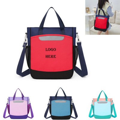 Large Capacity Tote Bag With Shoulder Straps And Reflective Strip