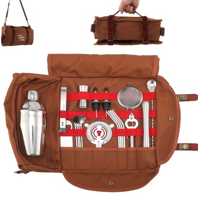 20-Piece Bartender Kit with Portable Travel Bag