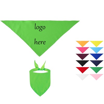 Solid Color Polyester Pet Triangle Bandana