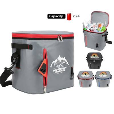 24 Can Insulated Soft Sided Cooler W/ Bottle Opener