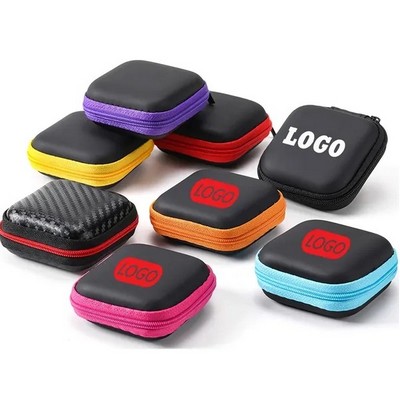 Square Hard EVA Earbud Carrying Case