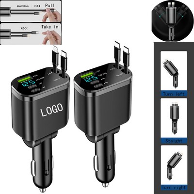 Digital Expansion Cable Five in One Cigarette Lighter with Super Fast Charging