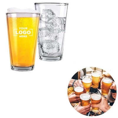 Pint Beer Glasses 16 oz Set