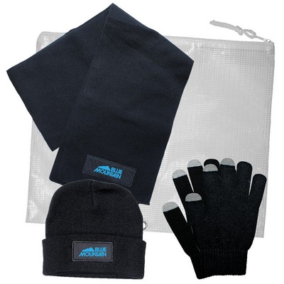 3 Piece Knit Set with All Purpose Pouch