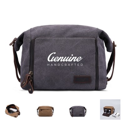 Cowhide Travel Toiletry Organizer
