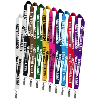 1 Inch Polyester Silkscreen Lanyard