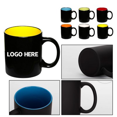 11oz Custom Imprinted Two-Tone Coffee Mug.