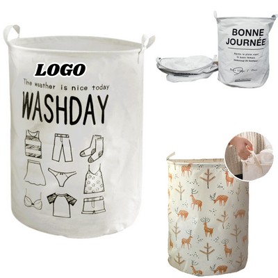 Cotton - linen Laundry Storage Basket