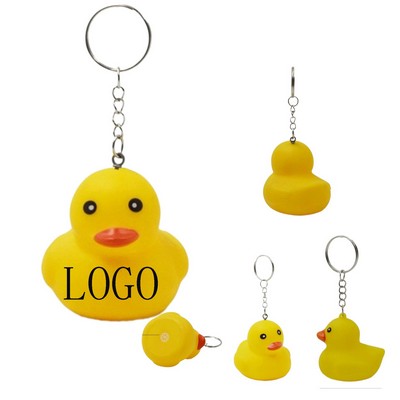 Quacktastic Yellow Duck Sound Keychain