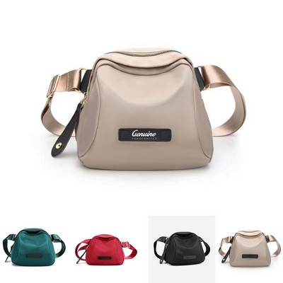 Simple Nylon Women's Shell Crossbody Bag