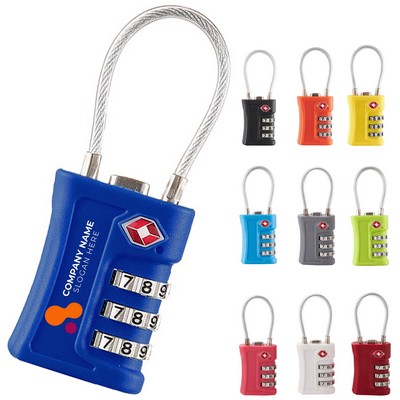 Steel Wire Rope TSA Customs Luggage Password Lock