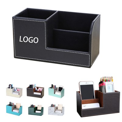 PU Leather Desk Organizer