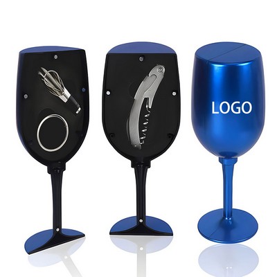 3-Piece Wine Opener Set Wine Glass Shape