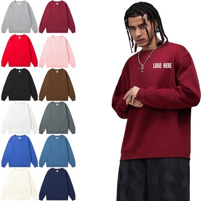 Long-Sleeve Round-Neck Loose Shirts